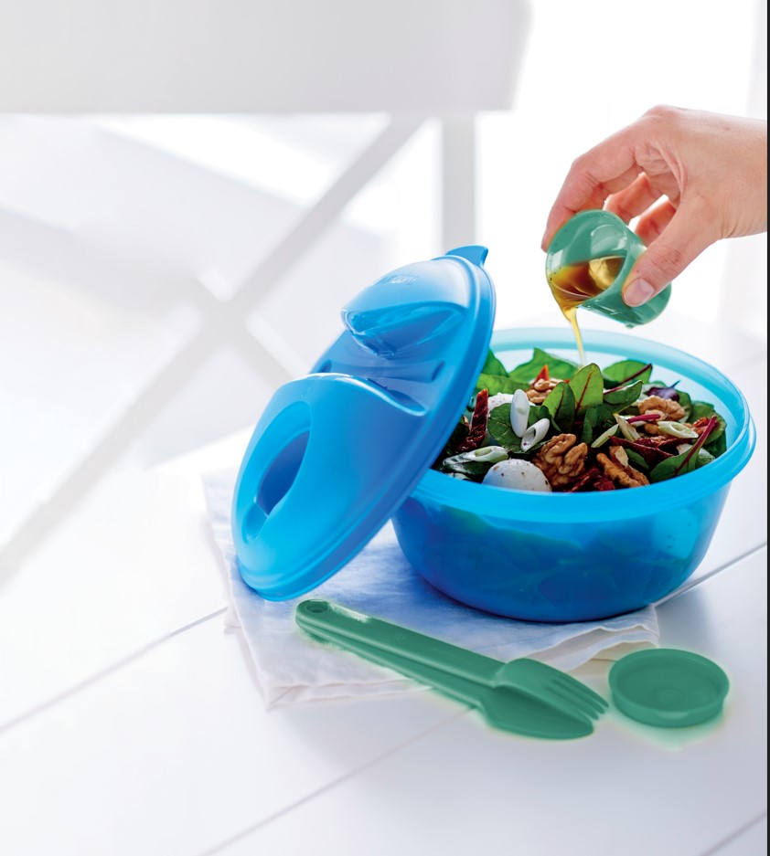 Salad On The Go 1.5L + Mini Container 60 ml + Fork n Knife