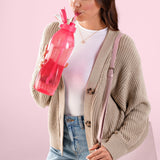 Pink Bottle 2L with Straw