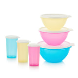 Set of Colorful Cups and Bowls (6)